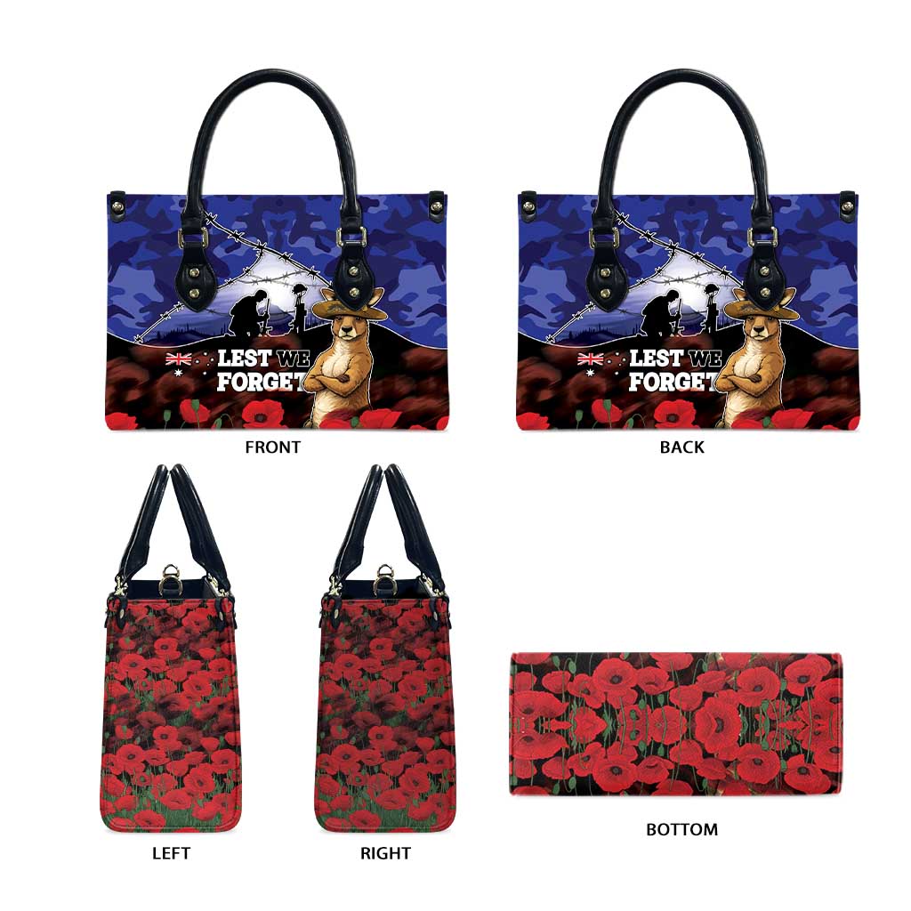 ANZAC Day Leather Bag Lest We Forget
