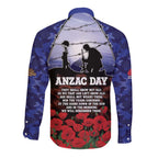 ANZAC Day Long Sleeve Button Shirt Lest We Forget