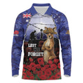 ANZAC Day Long Sleeve Polo Shirt Lest We Forget