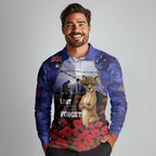 ANZAC Day Long Sleeve Polo Shirt Lest We Forget