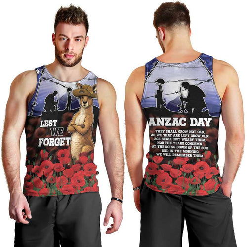 ANZAC Day Men Tank Top Lest We Forget
