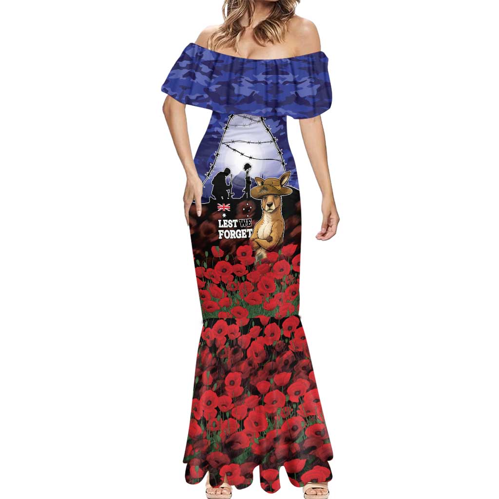 ANZAC Day Mermaid Dress Lest We Forget