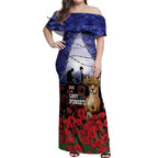 ANZAC Day Off Shoulder Maxi Dress Lest We Forget