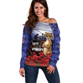 ANZAC Day Off Shoulder Sweater Lest We Forget