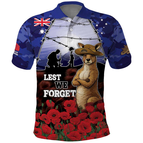 ANZAC Day Polo Shirt Lest We Forget