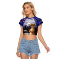 ANZAC Day Raglan Cropped T Shirt Lest We Forget