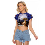 ANZAC Day Raglan Cropped T Shirt Lest We Forget
