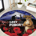 ANZAC Day Round Carpet Lest We Forget