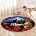 ANZAC Day Round Carpet Lest We Forget