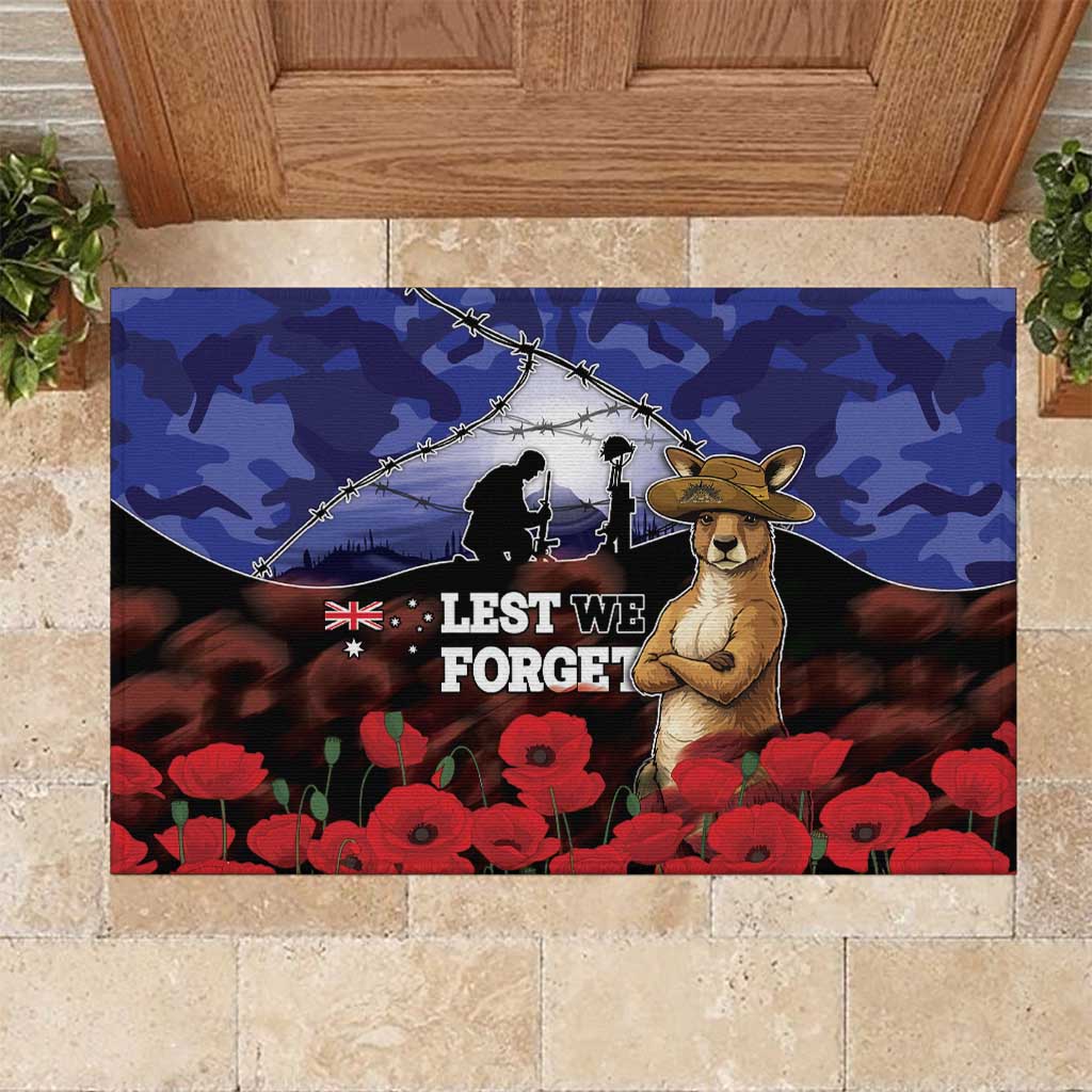 ANZAC Day Rubber Doormat Lest We Forget
