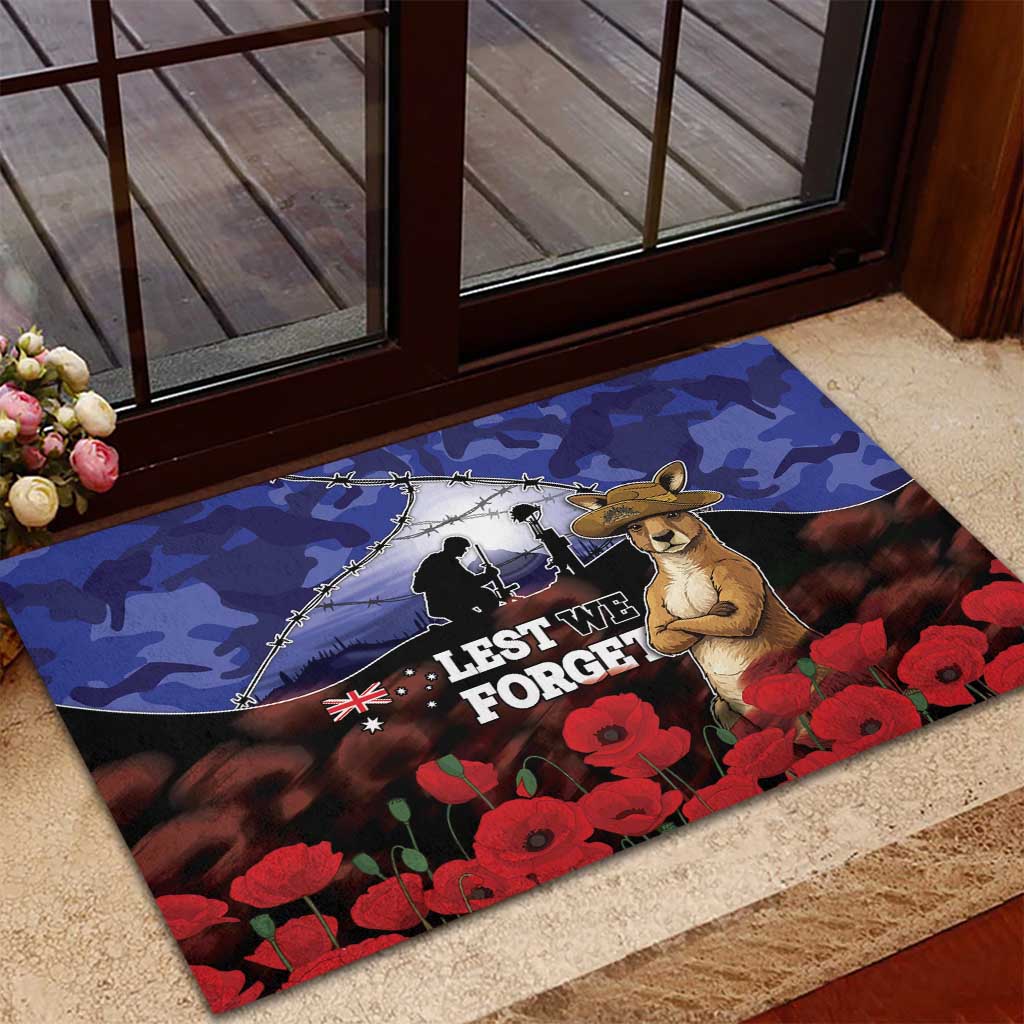 ANZAC Day Rubber Doormat Lest We Forget