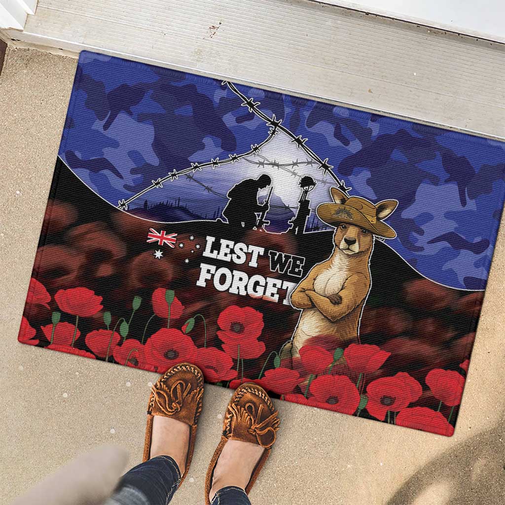 ANZAC Day Rubber Doormat Lest We Forget