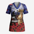 ANZAC Day Scrub Top Lest We Forget