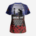 ANZAC Day Scrub Top Lest We Forget