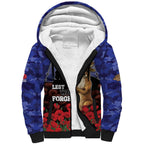 ANZAC Day Sherpa Hoodie Lest We Forget