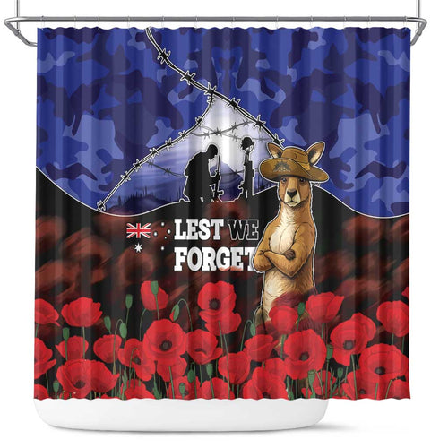 ANZAC Day Shower Curtain Lest We Forget