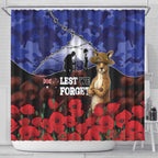 ANZAC Day Shower Curtain Lest We Forget