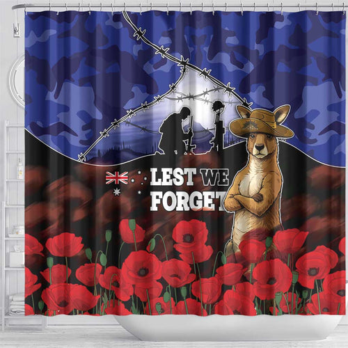ANZAC Day Shower Curtain Lest We Forget