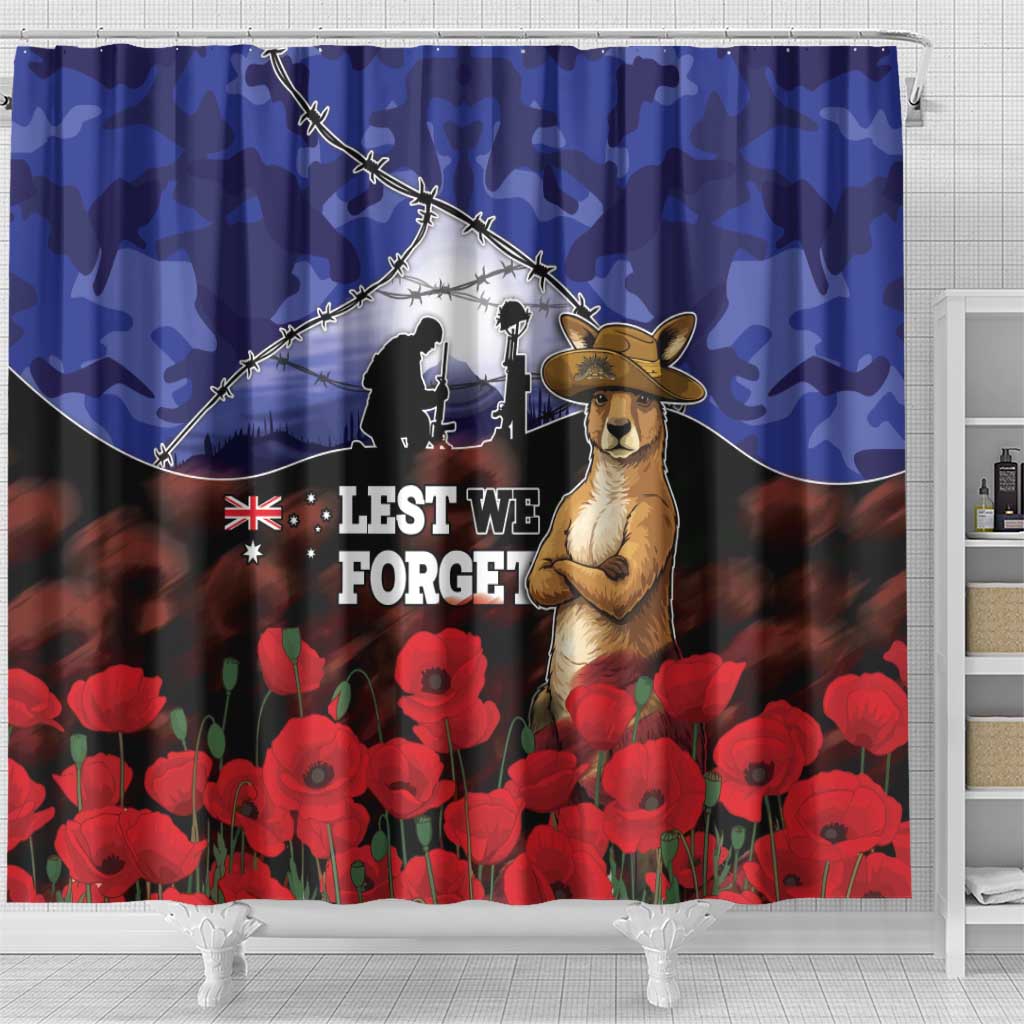 ANZAC Day Shower Curtain Lest We Forget