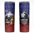 ANZAC Day Skinny Tumbler Lest We Forget