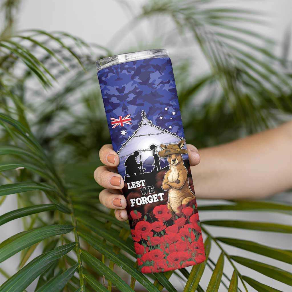 ANZAC Day Skinny Tumbler Lest We Forget