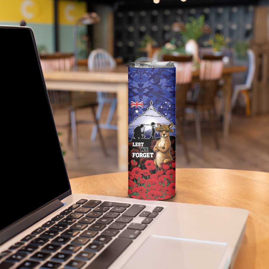 ANZAC Day Skinny Tumbler Lest We Forget