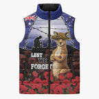 ANZAC Day Sleeveless Puffer Jacket Lest We Forget