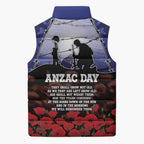 ANZAC Day Sleeveless Puffer Jacket Lest We Forget