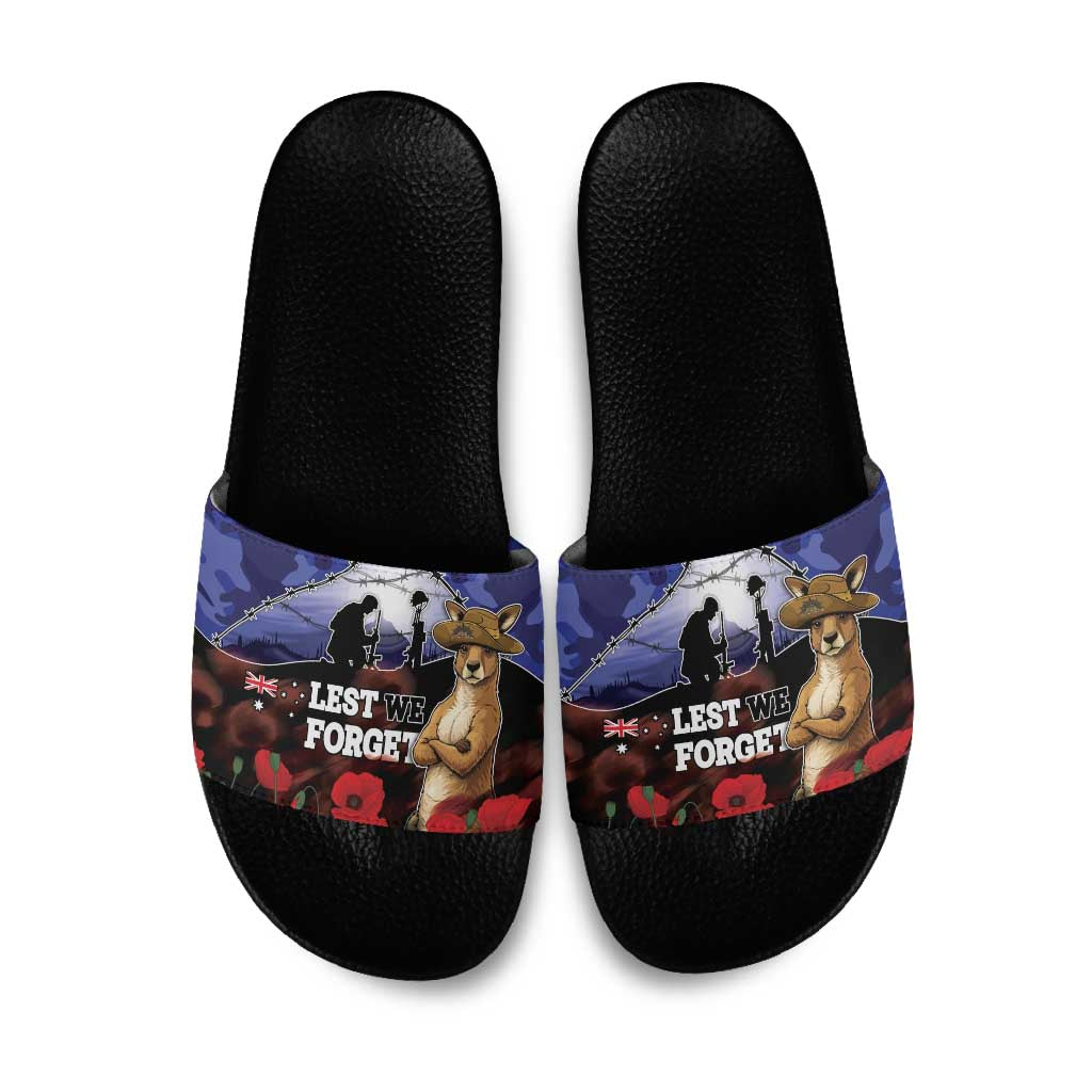 ANZAC Day Slide Sandals Lest We Forget