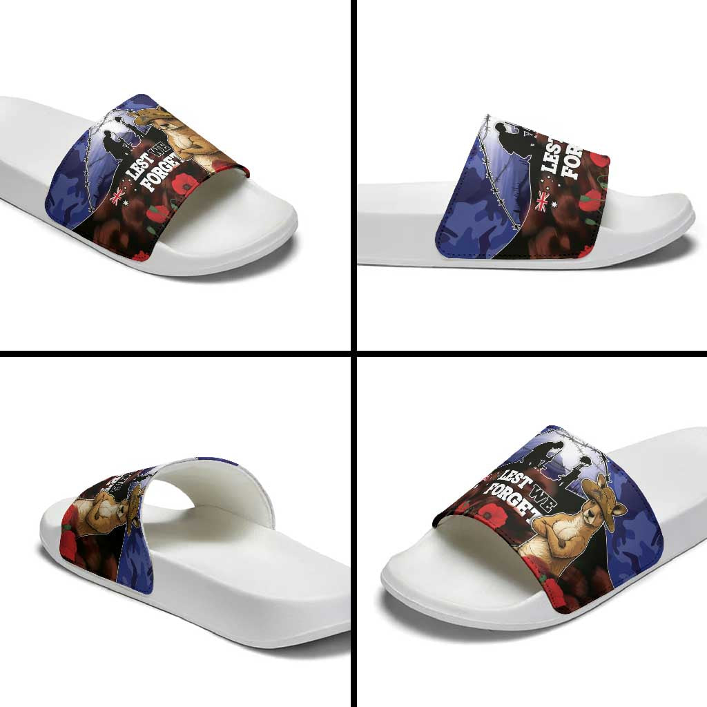 ANZAC Day Slide Sandals Lest We Forget