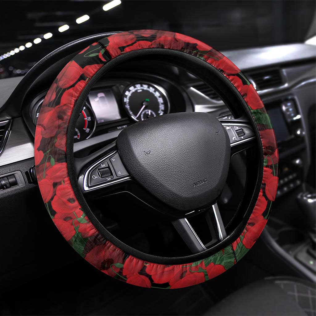 ANZAC Day Steering Wheel Cover Lest We Forget