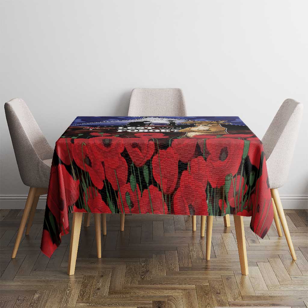 ANZAC Day Tablecloth Lest We Forget