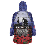 ANZAC Day Wearable Blanket Hoodie Lest We Forget