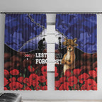 ANZAC Day Window Curtain Lest We Forget