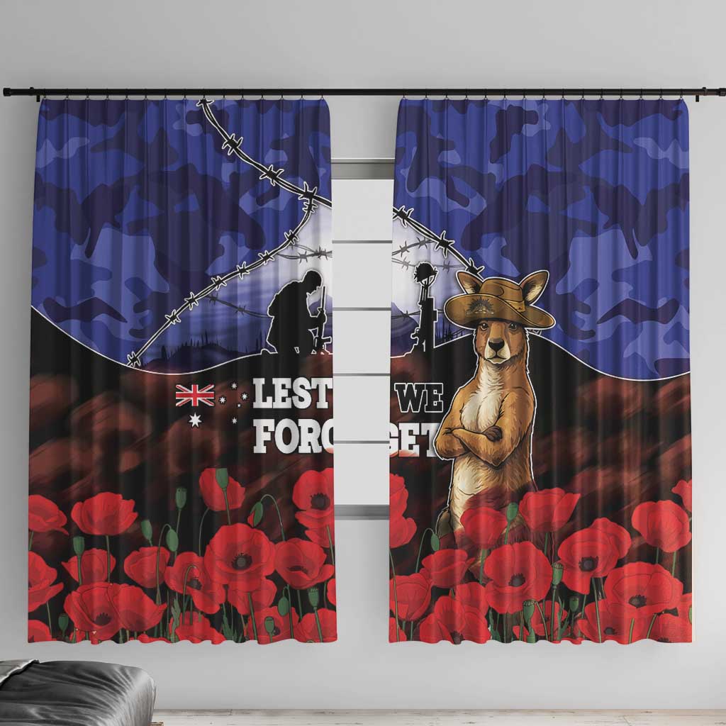 ANZAC Day Window Curtain Lest We Forget
