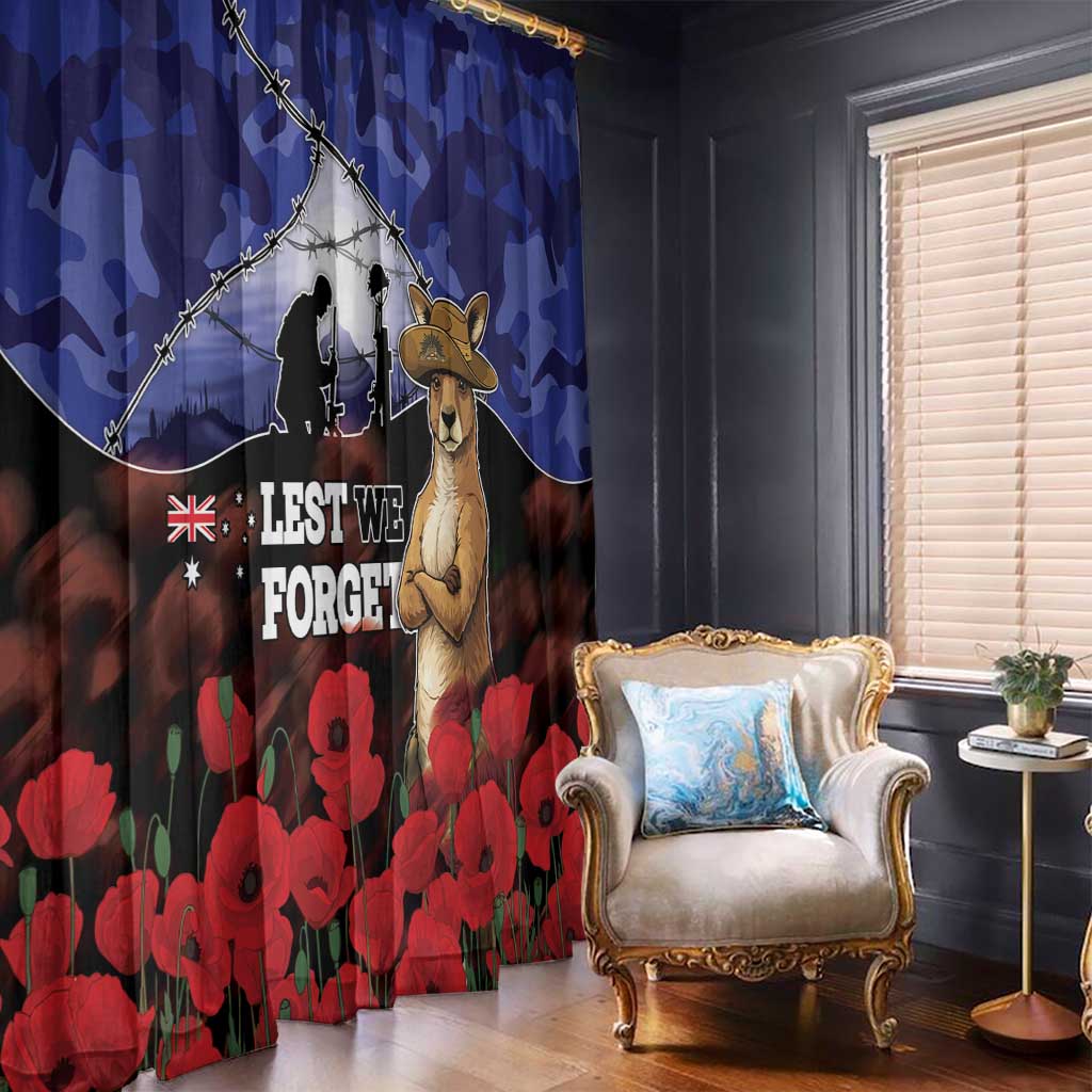 ANZAC Day Window Curtain Lest We Forget