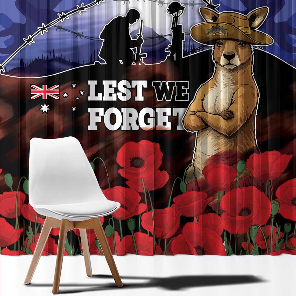 ANZAC Day Window Curtain Lest We Forget