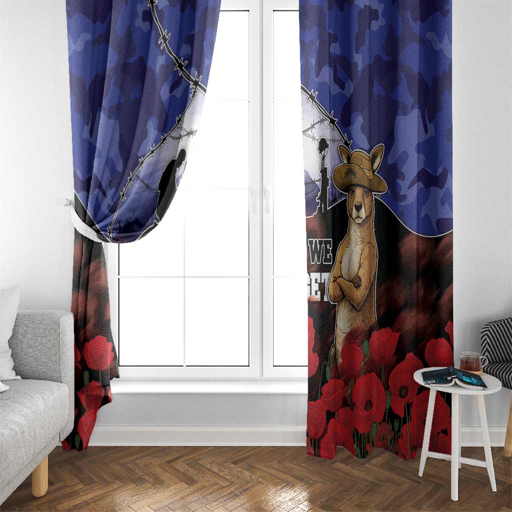 ANZAC Day Window Curtain Lest We Forget