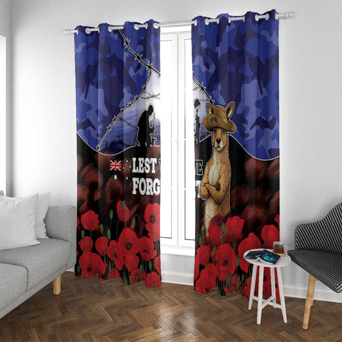 ANZAC Day Window Curtain Lest We Forget