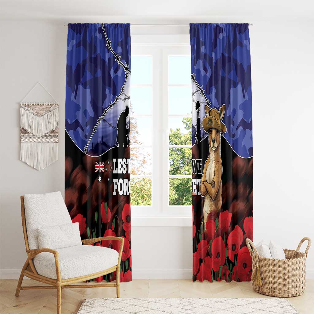 ANZAC Day Window Curtain Lest We Forget