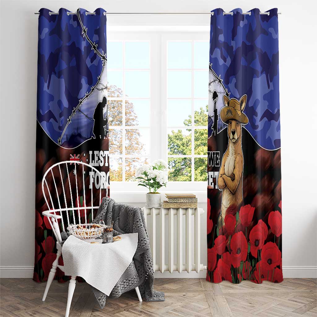 ANZAC Day Window Curtain Lest We Forget