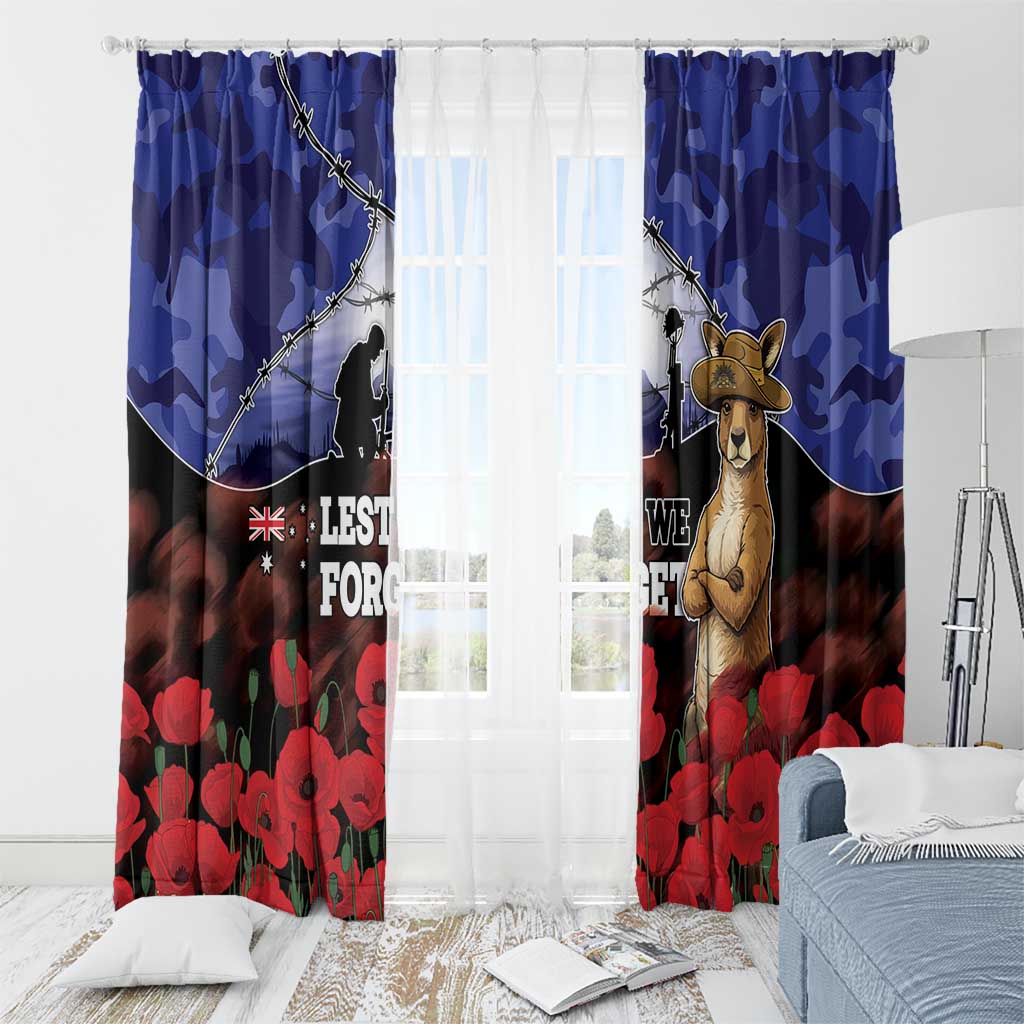 ANZAC Day Window Curtain Lest We Forget