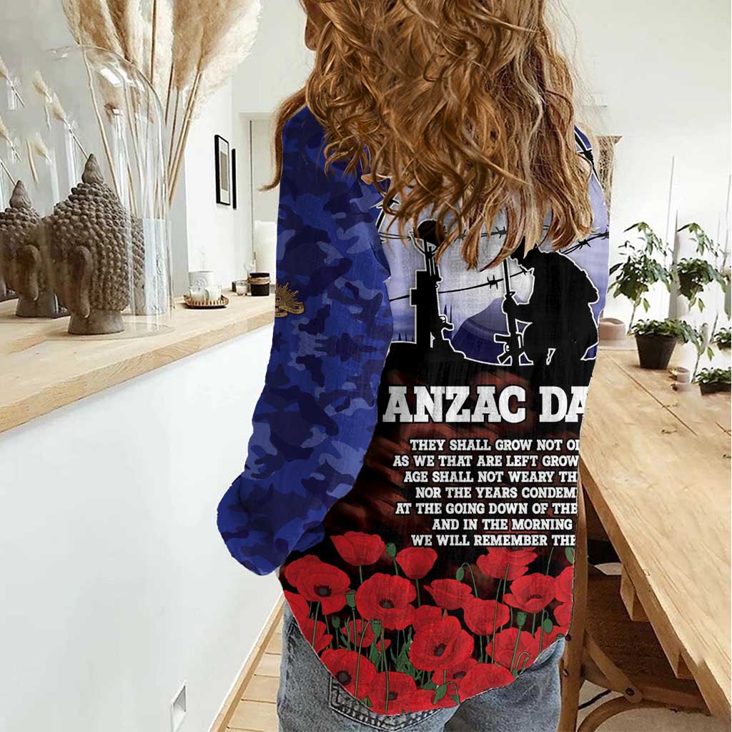 ANZAC Day Women Casual Shirt Lest We Forget