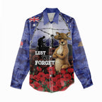ANZAC Day Women Casual Shirt Lest We Forget