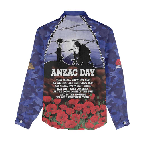 ANZAC Day Women Casual Shirt Lest We Forget