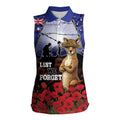 ANZAC Day Women Sleeveless Polo Shirt Lest We Forget