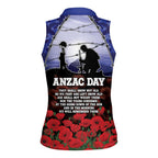 ANZAC Day Women Sleeveless Polo Shirt Lest We Forget