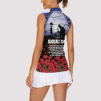 ANZAC Day Women Sleeveless Polo Shirt Lest We Forget