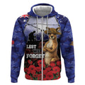 ANZAC Day Zip Hoodie Lest We Forget
