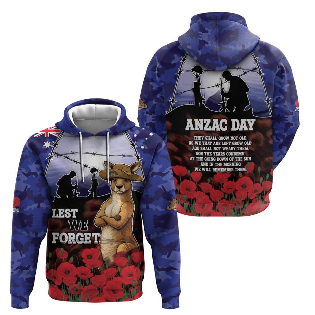 ANZAC Day Zip Hoodie Lest We Forget